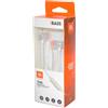JBL AURICOLARE ORIGINALE STEREO T290 IN-EAR PURE BASS SILVER PER IOS IPHONE GALAXY ANDROID
