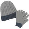 KITSOUND SET CAPPELLO CON CUFFIE AURICOLARI ON-EAR INTEGRATE + GUANTI UNIVERSALI UNISEX GREY
