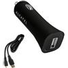 ALCATEL CARICABATTERIE ORIGINALE DA AUTO PER ACCENDISIGARI USB CC40 5W+ CAVO MICROUSB BLACK PER CELLULARI