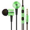 MAXY MI AURICOLARE A FILO STEREO SUPER BASS HEADPHONES IN-EAR JACK 3,5MM UNIVERSALE GREEN
