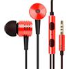 MAXY MI AURICOLARE A FILO STEREO SUPER BASS HEADPHONES IN-EAR JACK 3,5MM UNIVERSALE RED