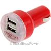 MAXY CARICABATTERIE DA AUTO PER ACCENDISIGARI MINI DUAL USB 3A RED PER SMARTPHONE