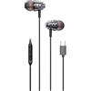 PAVAREAL AURICOLARE ORIGINALE A FILO MUSIC IN-EAR M08C USB-C DAC BLACK PER SMARTPHONE