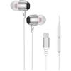 PAVAREAL AURICOLARE ORIGINALE A FILO MUSIC IN-EAR M09C USB-C DAC WHITE PER SMARTPHONE