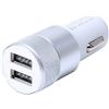 MAXY CARICABATTERIE DA AUTO CSM9177 PER ACCENDISIGARI USB DUAL 3A 1A + 2.1A SILVER PER SMARTPHONE