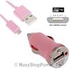 MAXY CARICABATTERIE PER AUTO DA ACCENDISIGARI USB + CAVO MICROUSB UNIVERSALE 5W 1A PINK BULK