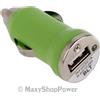 MAXY CARICABATTERIE PER AUTO DA ACCENDISIGARI USB UNIVERSALE 5W 1A GREEN BULK PER CELLULARI