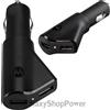 MOTOROLA CARICABATTERIE ORIGINALE DA AUTO PER ACCENDISIGARI SPN5581A 3.82W USB BLACK BULK PER CELLULARI