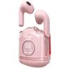 BLUE STAR AURICOLARE BLUETOOTH 5.3 TWS TRASPARENCY FI22 LCD STEREO ERGONIMIC PINK SMARTPHONE
