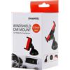 HAWEEL SUPPORTO AUTO UNIVERSALE HWL-6320 A VENTOSA DA PARABREZZA BLACK - RED PER SMARTPHONE