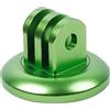 MAXY SUPPORTO GHIERA TRIPOD MOUNT ALLUMINIO PER FISSAGGIO ACTION CAM GREEN PER GOPRO NYLOX TREVI AKASO APEXCAM COOAU WOLFANG EZVIZ