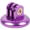 MAXY SUPPORTO GHIERA TRIPOD MOUNT ALLUMINIO PER FISSAGGIO ACTION CAM PURPLE PER GOPRO NYLOX TREVI AKASO APEXCAM COOAU WOLFANG EZVIZ