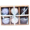 Ciao- Set 6 sfere decoupage ornamentali Snowflakes (Ø 7,5 cm) con nastro in tessuto per albero di Natale in giftbox