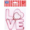 PME San Valentino Set di 5 Tagliabiscotti - LOVE