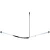 RIDDER 520000-350 - Asta per Tenda da Doccia, in Alluminio Lucido, 90 x 90 cm