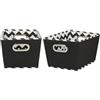 Household Essentials 71 - 1 Piccoli contenitori Decorativi Conici | Set di 2 cestini Cubby | Motivo a Zigzag Nero
