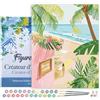 Figured'Art Dipingere con i Numeri con Telaio - Paint by Numbers Beach club, Passatempo per Adulti, Kit Completo, Hobby Creativi - Quadri fai da te 40x50cm Tela Già Incorniciata