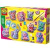 SES Creative 01342 Casting and Painting - Cute Fantasy Figure - Kit creativo per bambini dai 5 anni in su - Crea 11 divertenti figure tra cui draghi, unicorni, coniglietti e altro ancora
