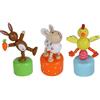 PLANÈTE BOIS Animale Articolato-Spingitore da Collezione-030127-1 pezzo-Modello Casuale-Legno-FSC-Gioco per Bambini-Ricreazione-Pasqua-8 cm x 11 cm-A Partire dai 3 Anni, 030127