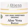 Bless International Burro organico Raw Aloe Vera 100% puro, naturale e non refined| idratante per viso, corpo e capelli | 8 OZ/230 GM Avory/White Grade A | Creams, balms, lozioni, soaps | Soft Dry & Tough Skin