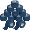 BB Sport 12 Rotoli Nastro Kinesiologico 5 m x 5,0 cm Diversi Colori E-Book Esempi Applicazione Tape Kinesiologico Muscolare Cerotto, Colore:blu scuro