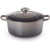 LE CREUSET CASSERUOLA ROTONDA, GHISA EVOLUTION GRIGIO FLINT, M - d 24 cm x 4.2 lt