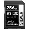 Lexar 256GB SD Card SILVER, fino a 205 MB/s in Lettura, Scheda di Memoria SDXC UHS-I, Classe 10, U3, V30, SD Card per Fotografi Professionisti, Videografi, Appassionati