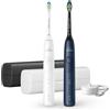 Philips Spazzolino elettrico Philips sonicare Series 5500 Blu marino/Bianco 2pz [HX7119/01]