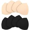 TopBine Inserti rimovibili per reggiseno da donna, comodi inserti per reggiseno sportivo per bikini, costume da bagno, 2 Beige 2 Nero, B / C
