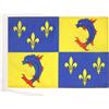 AZ FLAG BANDIERA PROVINCIA DEL DELFINATO 45x30cm - BANDIERINA PROVINCE DU DAUPHINÉ REGNO DI FRANCIA 30 x 45 cm cordicelle - AZ FLAG