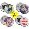 Spilla Calamita pins badge frigo frigorifero regalo personalizzata foto frase