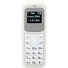 GOWENIC L8star Mini Telefono Cellulare Cellulare Piccolo Telefono Cellulare Dialer Auricolare Bluetooth con Supporto per Gancio per L'orecchio SIM da 0,66 Pollici, Supporto per Scheda (Bianco)