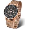 Vostok Europe GAZ-14 Orologio da uomo cronografo con cinturino in maglia milanese in acciaio inox 5619133-B, Bracciale