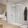 Parama Box doccia angolare 80x120 cm trasparente 4 mm profili bianchi | Grenada