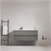 MedaHome Mobile bagno sospeso 120 cm Grigio Londra Lavabo a Sinistra in Ceramica Senza Specchio - Fiji Paint