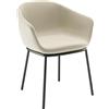 BBB ITALIA poltrona LUCREZIA con base 4 gambe alluminio - LU4GT-H