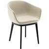 BBB ITALIA poltrona LUCREZIA con base 4 gambe in legno - LU4GF-B