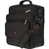 Christian Wippermann Borsa a tracolla XXL per assistenti di volo da uomo, borsa messenger da lavoro, borsa per laptop, Nero , 31 x 37 x 17 cm