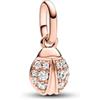 PANDORA ME Mini pendente con coccinella placcato in oro rosa 14 k con zirconia cubica trasparente