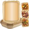 GOURMETmaxx Carta da forno per friggitrice ad aria calda, da 3 a 5 litri, con rivestimento antiaderente e resistente all'olio, doppio cestello, carta da forno, 100 pezzi, 22 x 14 x 4,5 cm
