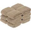 Superior - Set di Asciugamani per Il Viso, Cotone Egiziano, caffellatte, 900 g, 6 Pezzi