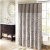 Madison Park Aubrey Shower Curtain Paisley Jacquard Pieced Microfiber Schermo di Privacy della Vasca Decorazioni del Bagno Domestico Moderno, Poliestere, Blu, 72 in x 72 in