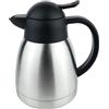 Pioneer Caraffa da caffè interna sottovuoto, acciaio inox, finitura satinata, coperchio rotondo in plastica, 1 litro