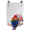 Zerodis Giocattolo specchio in acciaio inox, supporto corda di cotone altalena giocattoli gabbia pappagallo per grigio Amazzoni parrocchetto Cockatiel Conure inseparabili fringuello