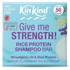 KinKind Rice Water Shampoo Bar for Hair Growth - Give Me STRENGTH! Shampoo solido per l'ispessimento dei capelli con proteine del riso | Volume per capelli fini e lisci | 50 g, Confezione singola