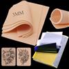 Rayyl 25pcs Pelle Sintetica Tattoo 3mm e Carta Transfer Tatuaggi, Rayyl 5pcs Pelle Finta per Tatuaggi 3mm e 20 Fogli A4 Carta Stencil Tattoo per i Principianti