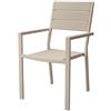 Verdelook Sedia Tenerife Beige C/braccioli eff Legno 62x55x88h cm