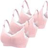 ZESLIV Set da 3 Reggiseno Allattamento in Cotone Senza Ferretto Donna Reggiseni Premaman e da Allattament Senza Cuciture