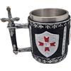 Boccale con croce templare 12 cm