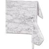 Casatessile Tovaglia plastificata Italiana Effetto Marmo Tela Cerata, Antimacchia, Impermeabile - Grigio Chiaro, 6 posti 140x180 cm.